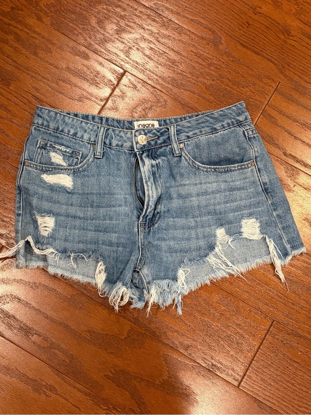 Insane Gene Light Blue Denim Jean Shorts - Los Angeles